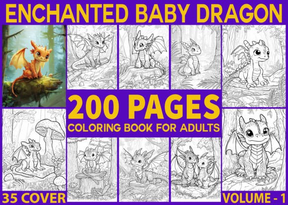 200 Enchanted Baby Dragon Coloring Pages