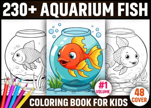 230 Aquarium Fish Coloring Pages - KDP