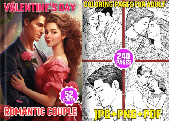 240 Valentine’s Day Coloring Pages – KDP