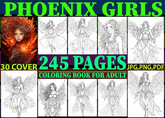 245 Phoenix Girls Coloring Pages Adults