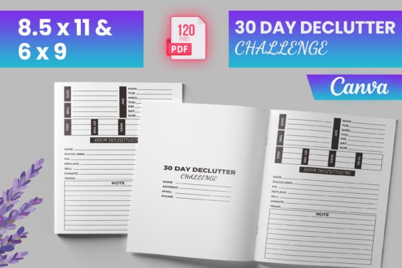 30-Day Declutter Challenge: Your Editable Canva & KDP Template for Lasting Organization