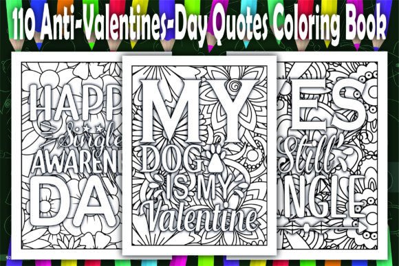 Anti-Valentines-Day Quotes Coloring Book