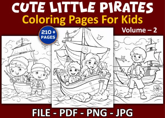 Cute Little Pirates Coloring Pages Kids