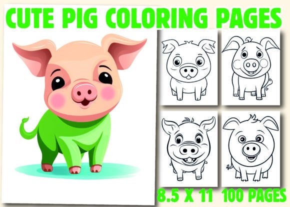 Cute Pig Coloring Book for Kids