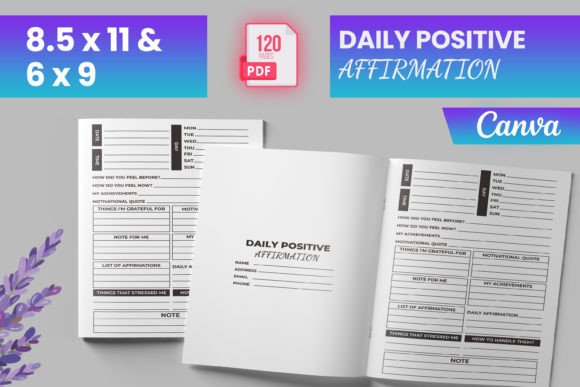Daily Positive Affirmation Canva KDP