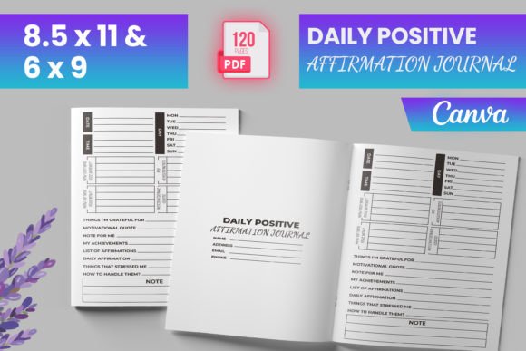 Daily Positive Affirmation Journal Canva