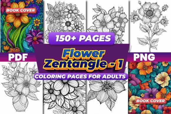 Flower Zentangle Coloring Pages: A Mindful Creative Escape for All Ages