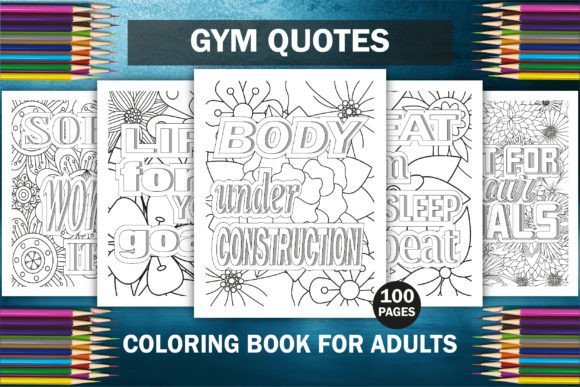 Gym Quotes Coloring Book Bundle - KDP