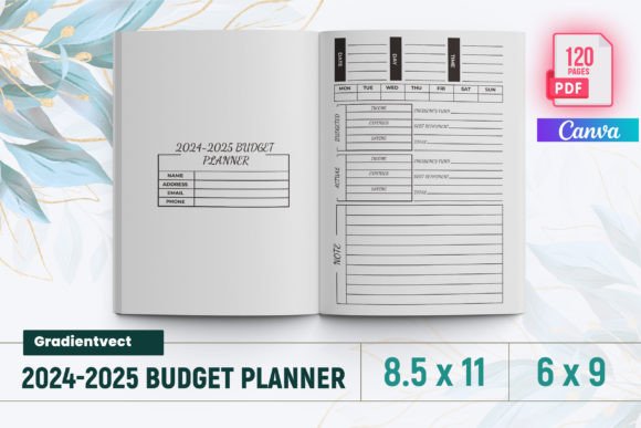 KDP 2024-2025 Budget Planner Canva