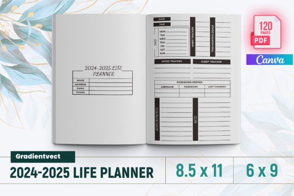 KDP 2024-2025 Life Planner Canva