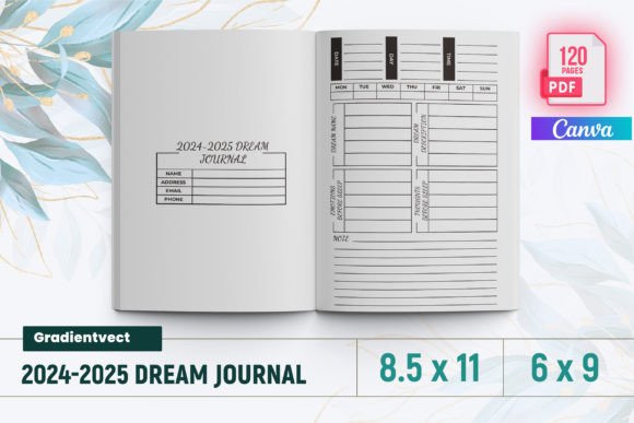 KDP 2024–2025 Dream Journal Canva