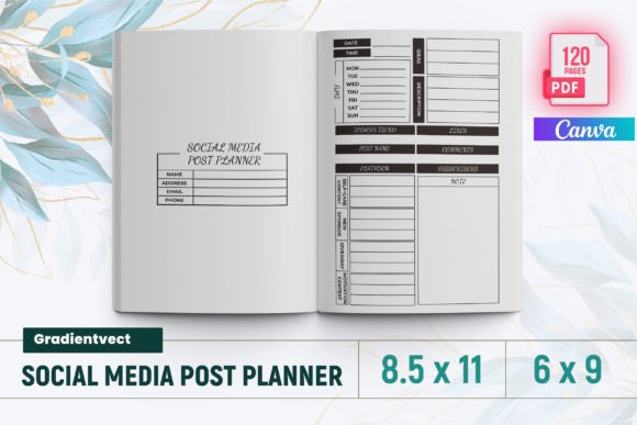 KDP Social Media Post Planner Canva