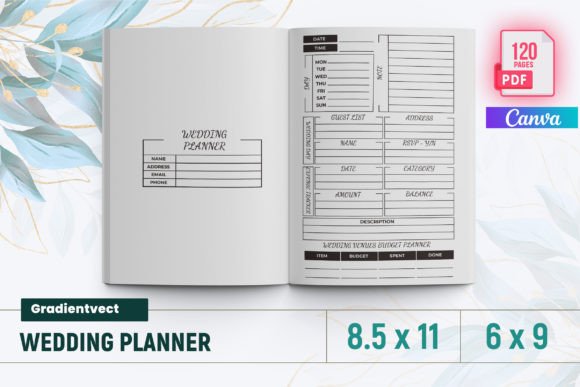 KDP Wedding Planner Canva