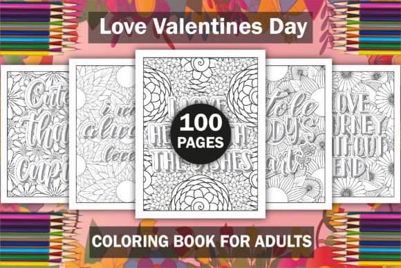 Love Valentines Day Coloring Book - KDP
