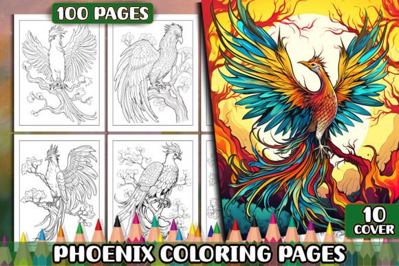 Phoenix Coloring Pages for Adults
