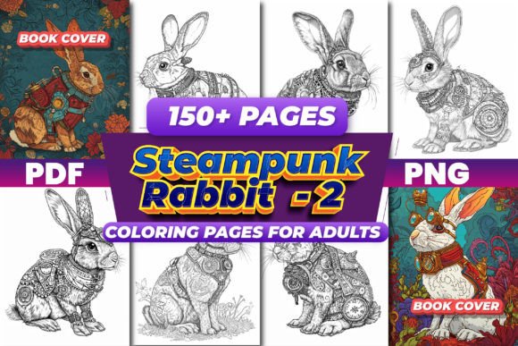 Steampunk Rabbit Coloring Pages 2