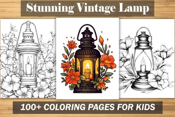 Stunning Vintage Lamp Coloring Pages