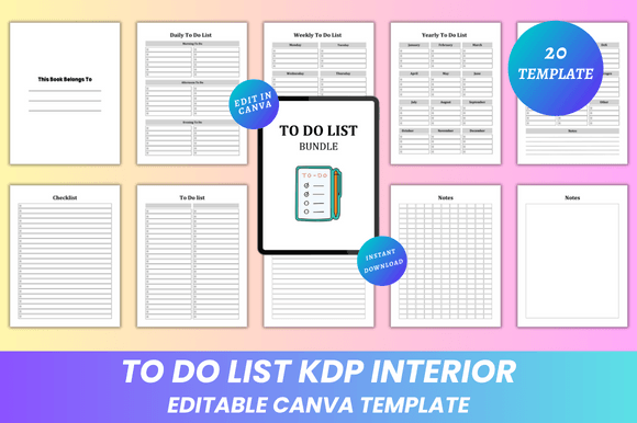 Why the Editable To Do List Bundle Canva KDP Is a Game-Changer for Planners, Entrepreneurs, and Busy Families